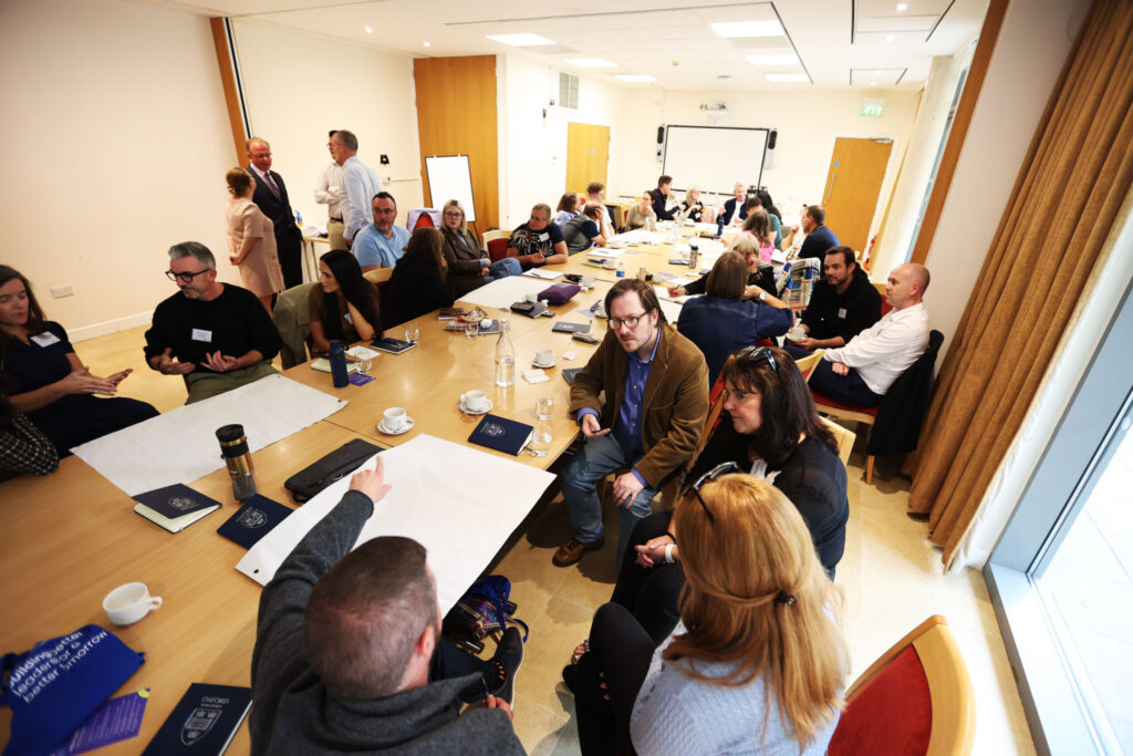 Fellows working in groups on Systems Thinking.
